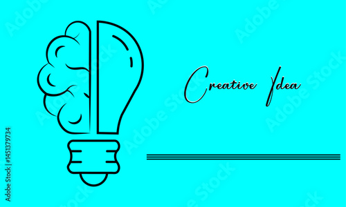 Creative idea brain icon design 