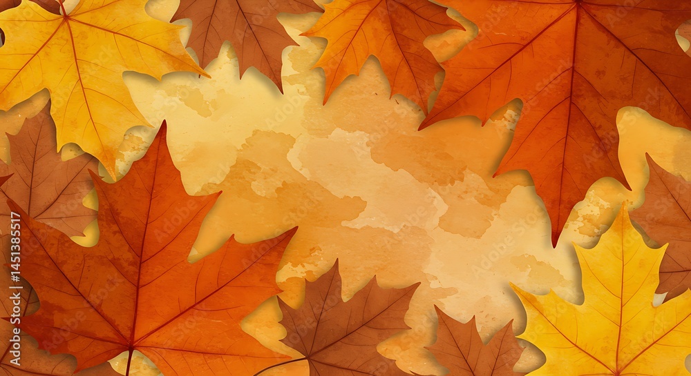 Fototapeta premium Autumn's Ember Hues AI Generated