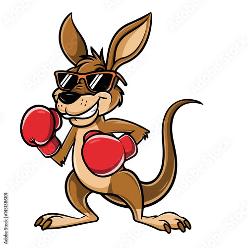 kangaroo cartoon animal vector illustration