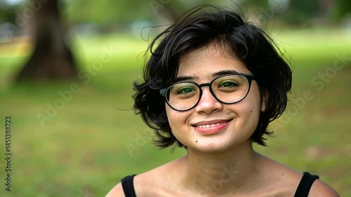 Smiling woman outdoors (1)
