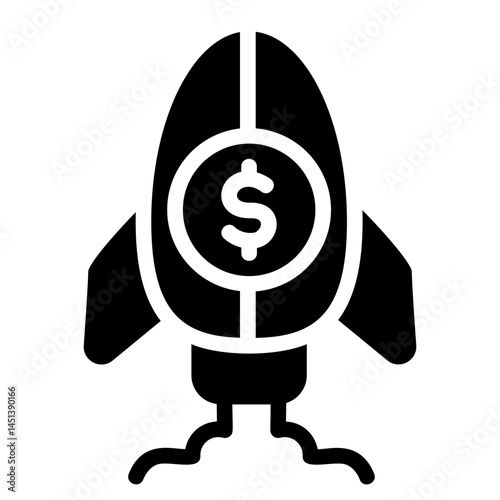 Financial increase Solid Icon