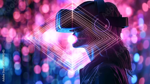 VR experience.  Excited user