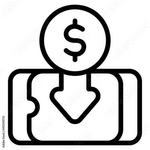 Money income Line Icon