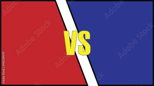 Comic Comparison Background: Red and Blue VS Design, VS Battle Graphics: Contrast and Competition Visuals.