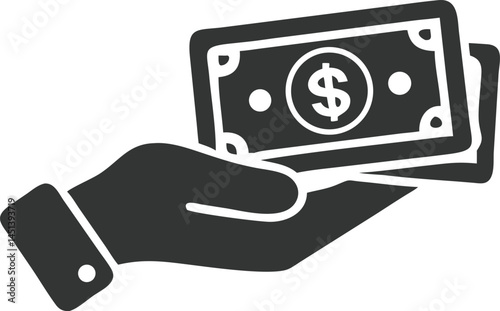 Hand Holding Money Icon
