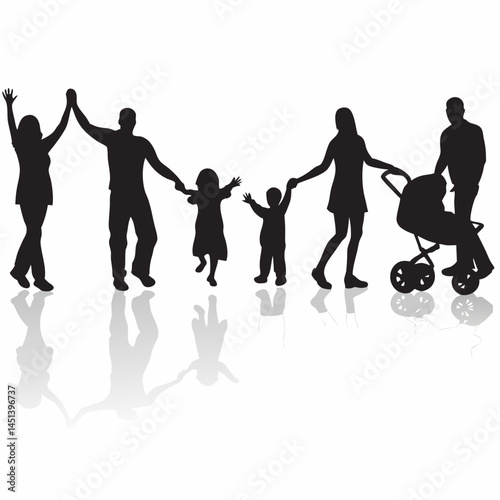 silhouettes of people