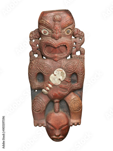 Maori Tekoteko Gable Figure - 1820s Tribal Art from Te Arawa
