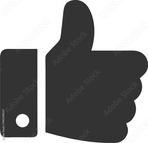 Like Hand Gesture Icon with Thumb Up Icon
