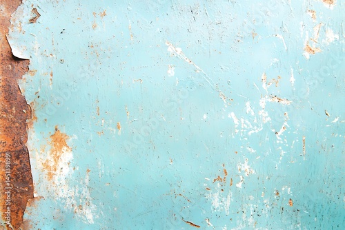 Pale Blue Rusted Metal Texture Background