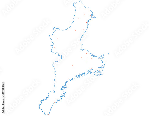 三重県　地図　白　斑点　イラスト
