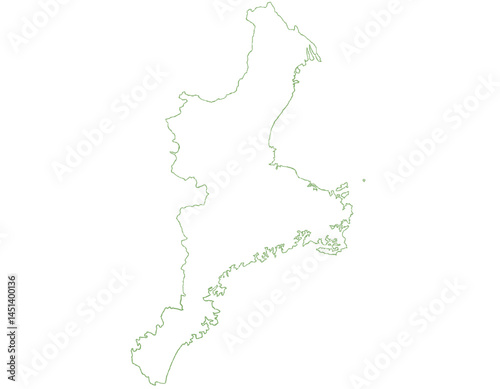 三重県　地図　白　イラスト