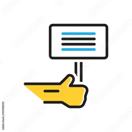Multi color icon for demonstrate