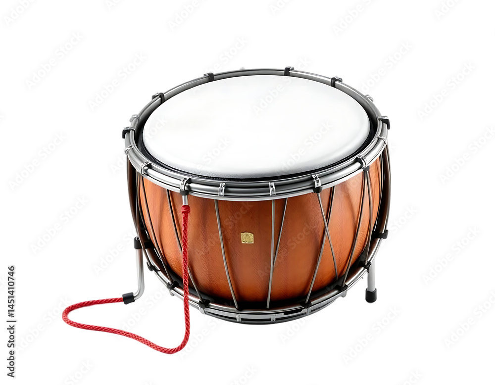 A detailed and realistic shot of a snare drum, perfect for a musical project. A detailed and realistic shot of a snare drum, perfect for a musical project.