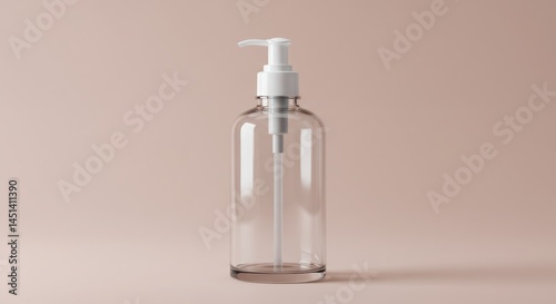 Clear Bottle with White Pump