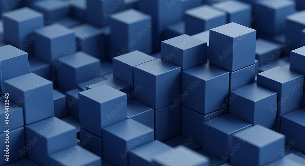 Cobalt Cuboid Convergence AI Generated Cobalt Cuboid Convergence AI Generated