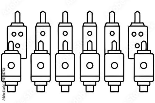 Circuit Breakers Load Balance Line Art