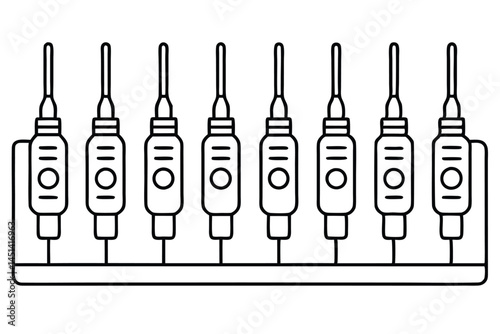 Circuit testers ensure safety Line art