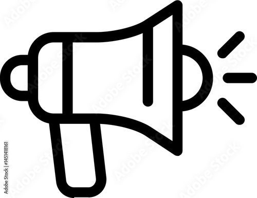 Megaphone, speaker, sound, announcement icon design vector symbol 