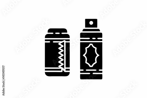 Shaving Cream silhouette vector illustration
