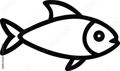 Sharp blue shark vector illustration, isolated angling object