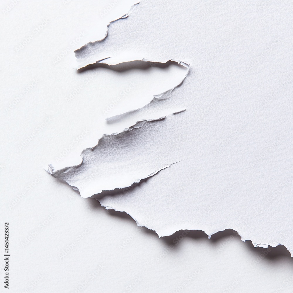 Ripped white paper texture Ripped white paper texture