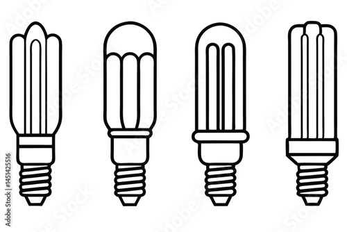 Compact fluorescent energy saver Line art