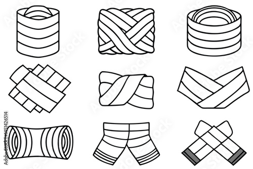 Compression wraps improve comfort Line art