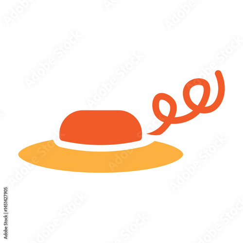 Fascinator Vector Glyph Two Colors Icon Design