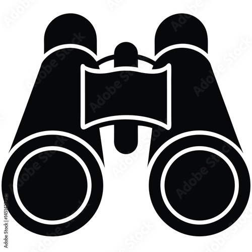 Minimalistic vector silhouette of binoculars with simple design