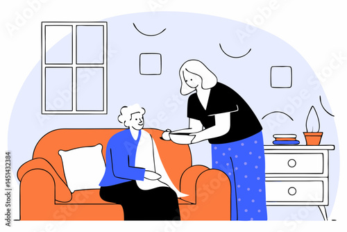 Professional Senior Care Nurse for Elderly Assistance at Home
