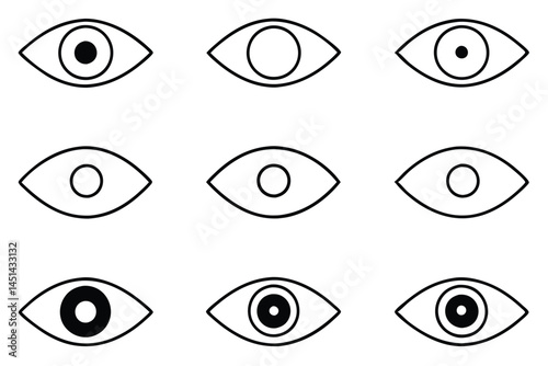 Cornea detailed drawing line art