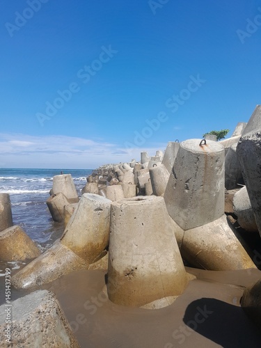 breakwater on the beach