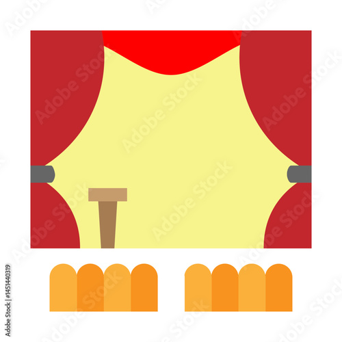 Auditorium Vector Flat Icon Design