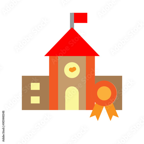 University Ranking Vector Flat Icon Design