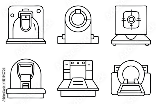 CT Scanners Innovative Concept Line art
