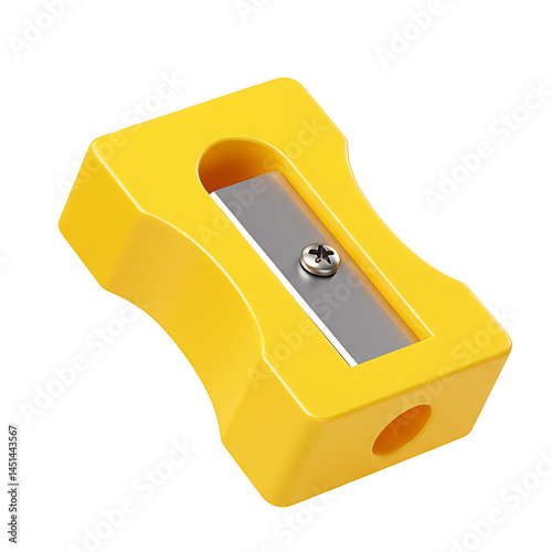 yellow pencil sharpener 3d transparent