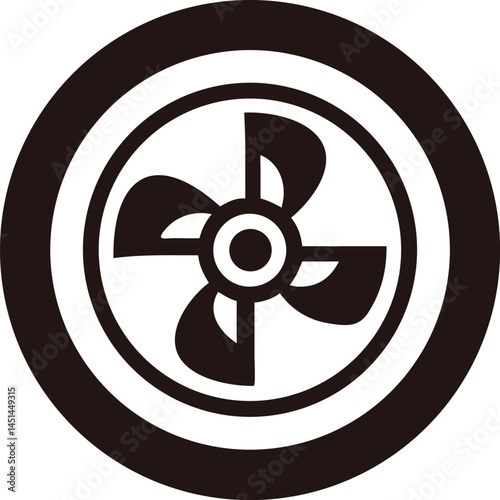 Cooling System with Central Fan Circular Design Element Concept