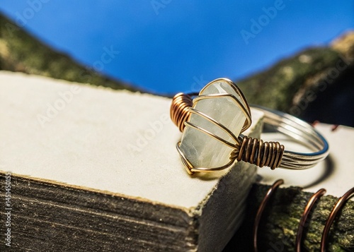 A handmade wire wrapped crystal photo