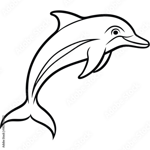 A Lovely Dolphin Jumping Gracefully From the Ocean Depths