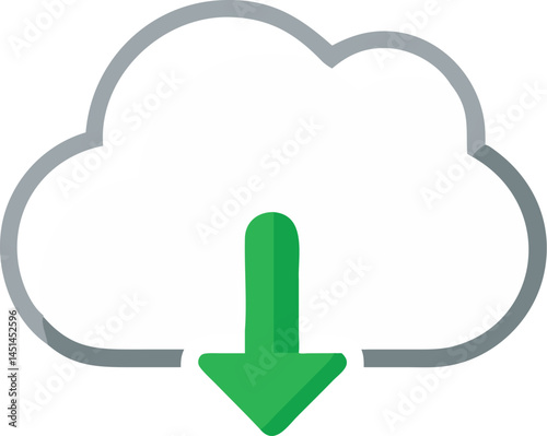 Cloud Download Graphic Illustration for Various Application Platforms Today