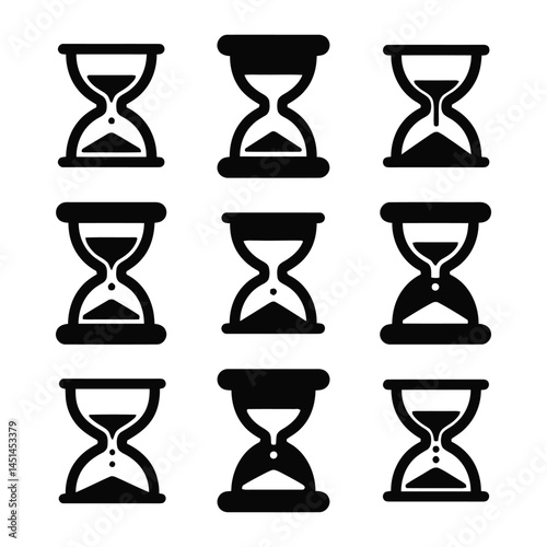 A set of hourglass icon bundle vector illustrator.
