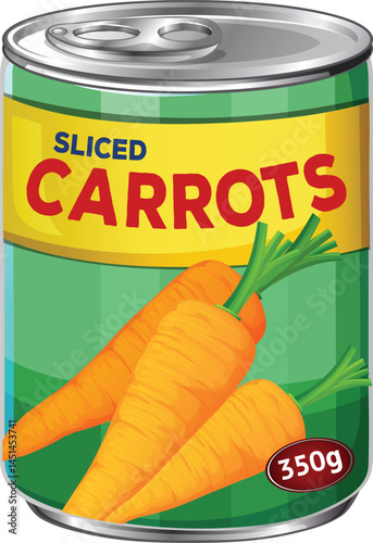 A Sliced Carrots in Can