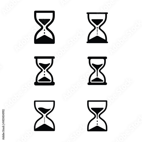 A set of hourglass icon bundle vector illustrator.