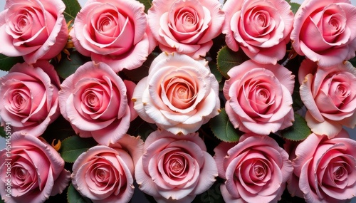 Delicate rose blossoms arranged in a square tessellation , floral geometry, rose, tessellation