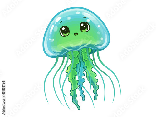 A Cartoon Platypus Floats Serenely In Clear Water Its Charming And Simplistic Design Creating A Cheerful And Inviting Image Showcasing Smooth Vector Graphics And Playful Character Design