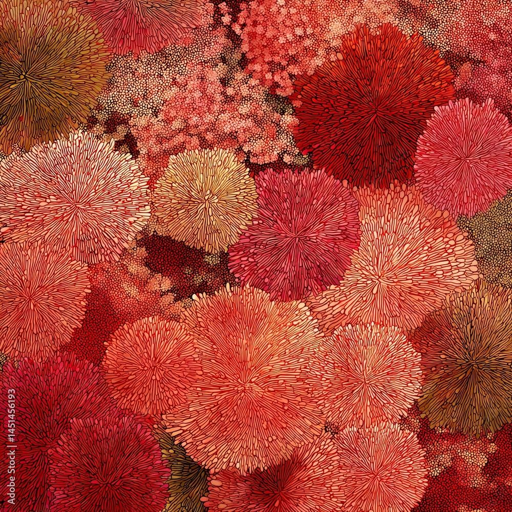 Colorful flowers in various shades, showcasing vibrant textures.