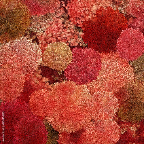 Obraz na płótnie Colorful flowers in various shades, showcasing vibrant textures. w salonie