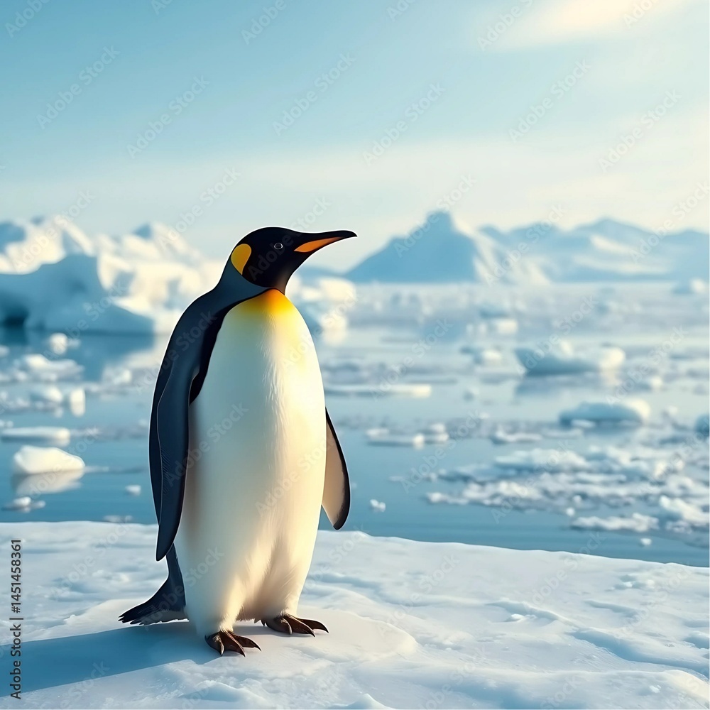 Obraz premium penguin on the snow