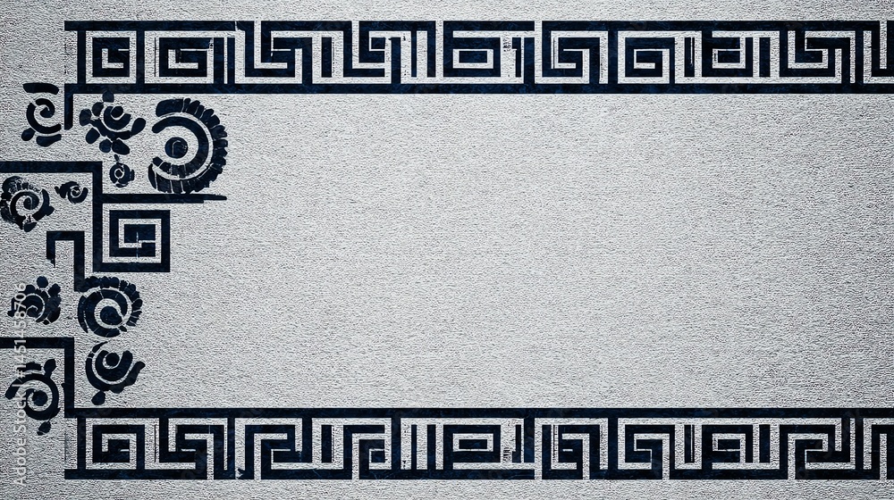 Decorative pattern with Greek motifs on a textured background, ideal for design projects.