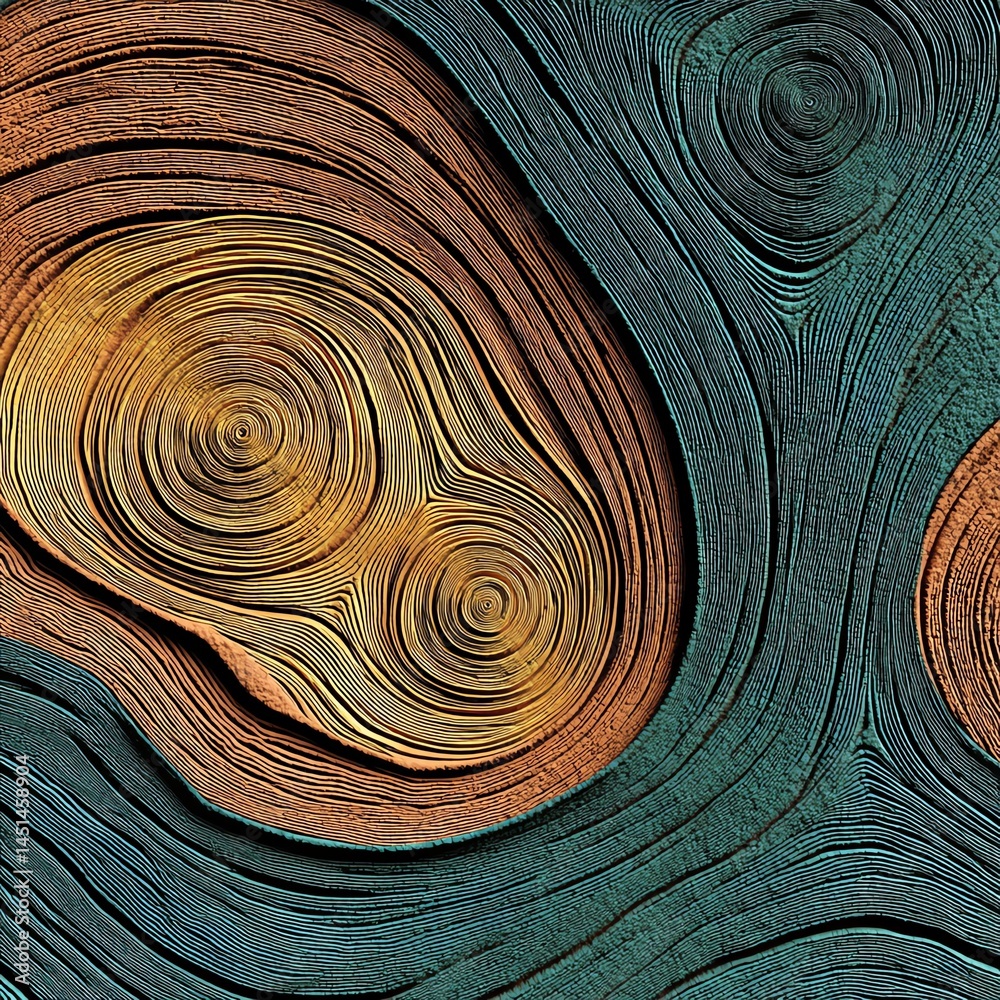 Colorful wood pattern reminiscent of natural textures in a vibrant design.